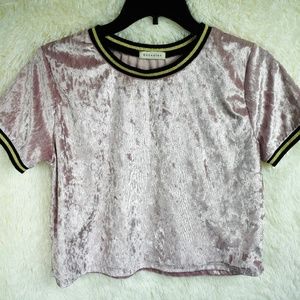 Crushed Velvet Crop Top